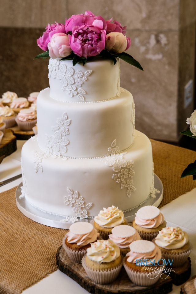 Pink and Lace Applique Cake | Petal and Posie Cakes